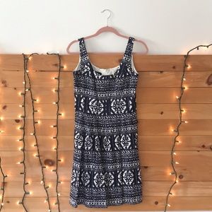 Navy and white patterned Nine West dress